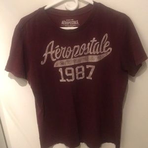 Lovely Burgundy Aeropostale 100% Cotton Tshirt SZ Medium